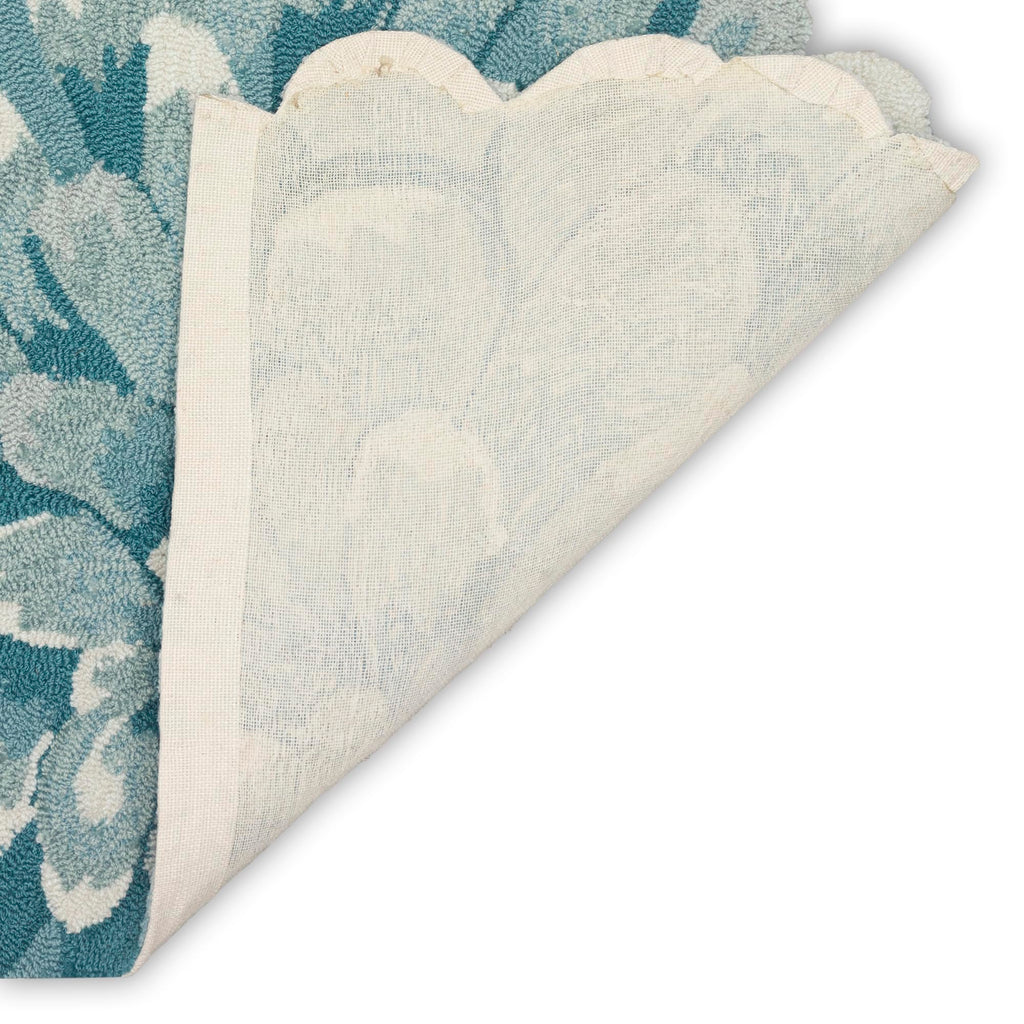 Liora Manne Mum Aqua Indoor/Outdoor Rug, 2'6' X 4'6' Half Round