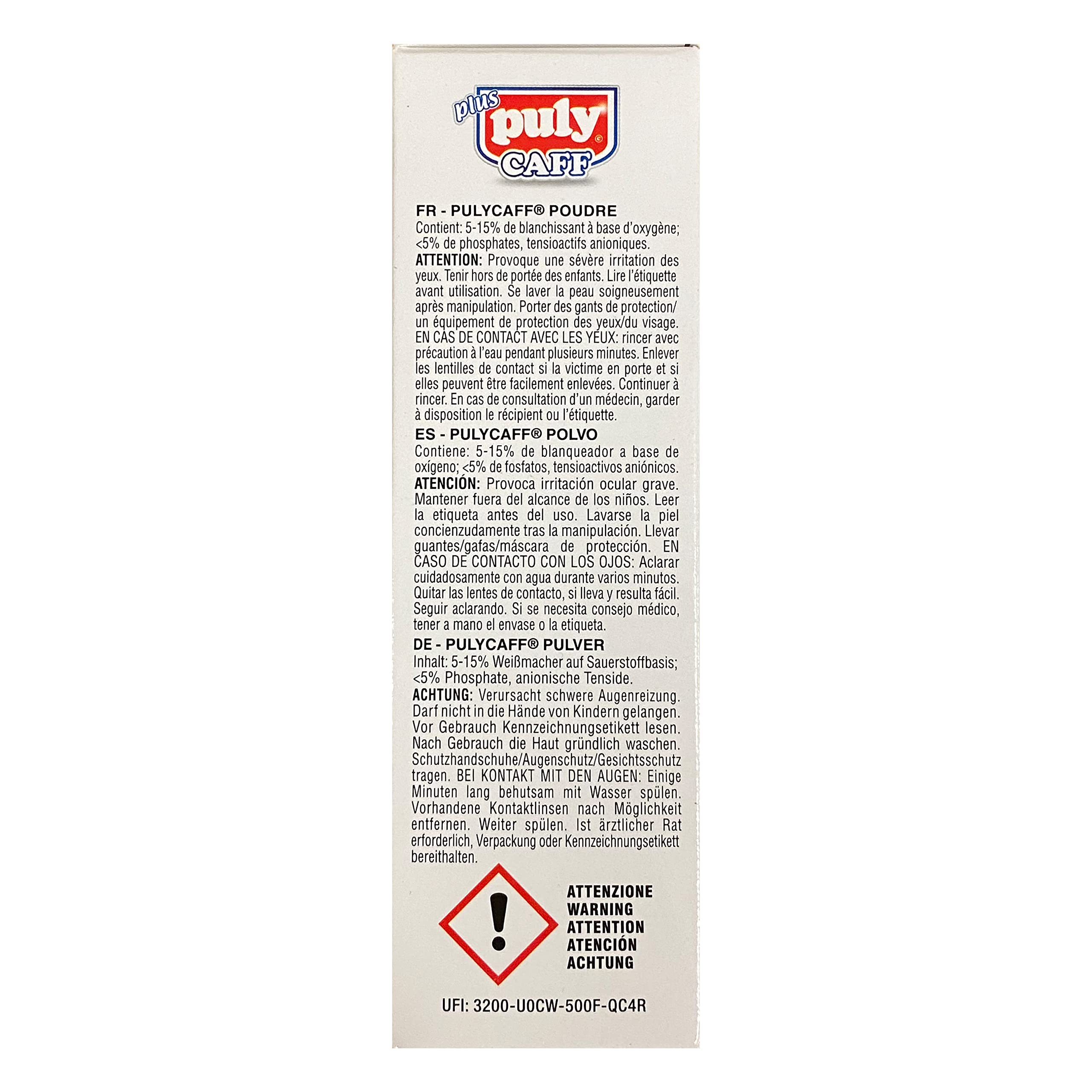 Puly Caff Plus Espresso Machine Cleaner Box Of 10 Packets