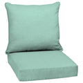 Arden Selections Outdoor Deep Seat Set, 24 X 24, Rain-Proof, Fade Resistant, Deep Seat Bottom And Back Cushion 24 X 24, Aqua Lea