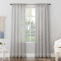 No. 918 53566 Emily Sheer Voile Rod Pocket Curtain Panel, 59'' x 84'', Silver Gray