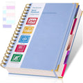 Spiral Notebook, Notebooks College Ruled, 5 Subject Notebook With Dividers, Hardcover Notebooks For Work, School, Note Taking, 2