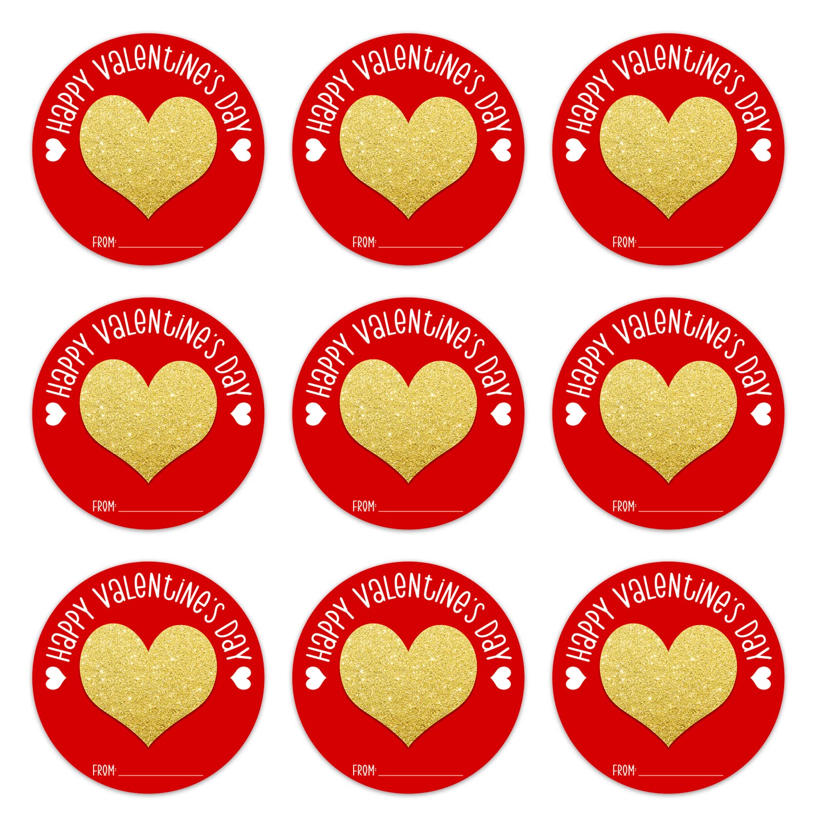 Sicohome Happy Valentine'S Day Gift Label Sticker 1.5' Valentine'S Day Envelope Seals Labels Stickers Valentine'S Day Gift Stic
