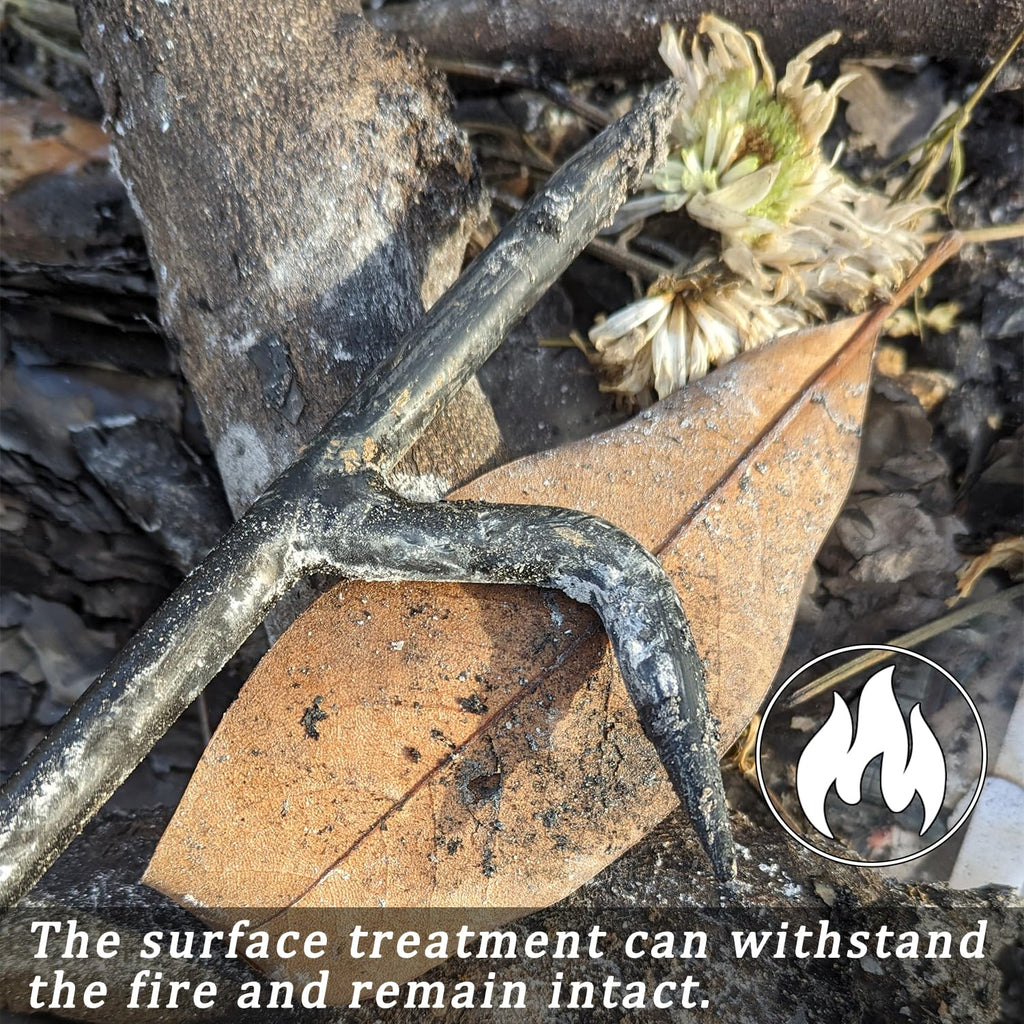 Fire Poker For Fire Pit, 40   Twisted Rope Design Fireplace Poker, Heavy Duty Handmade Fire Pit Poker For Campfire Wood Stove Fi