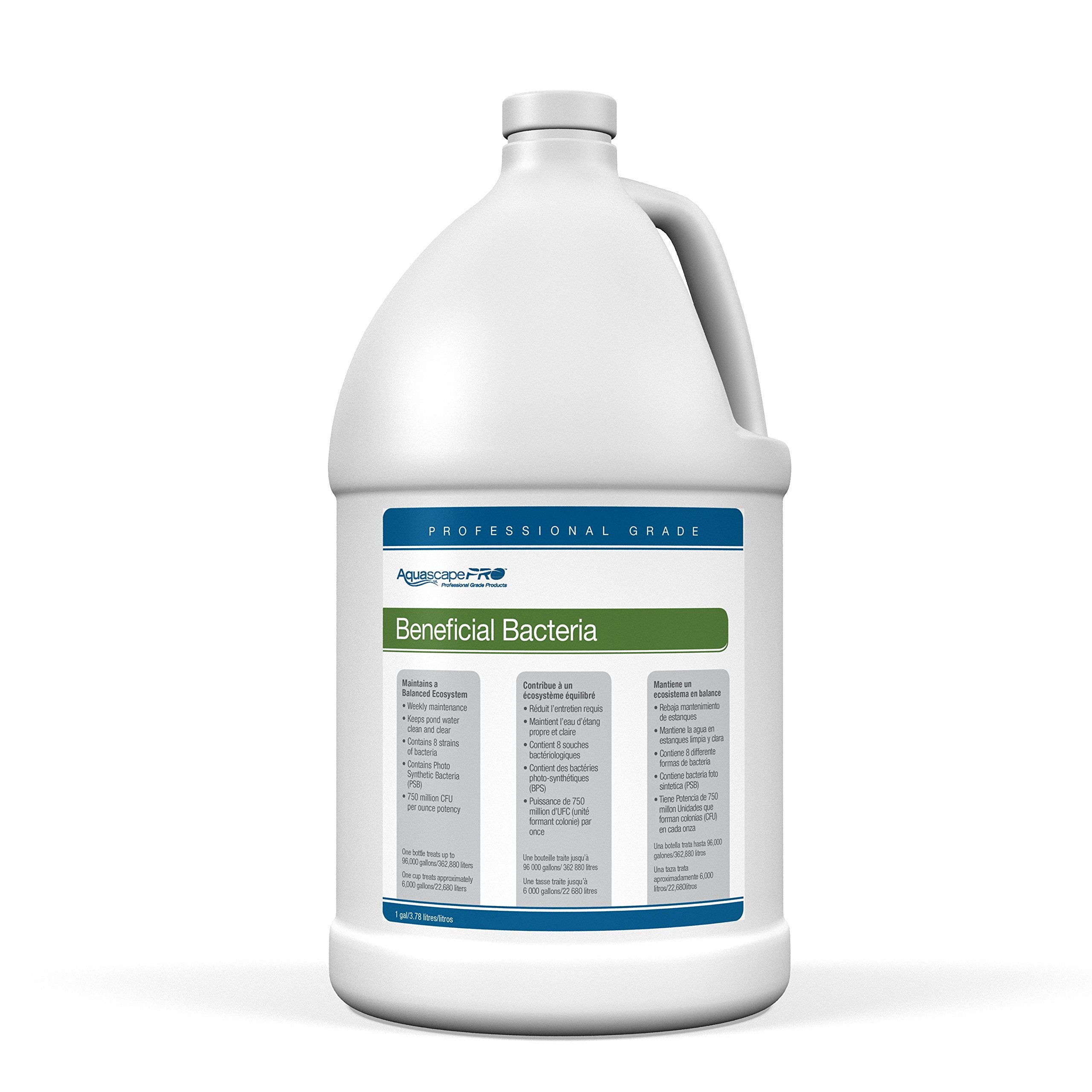 Aquascape Beneficial Bacteria Water Treatment For Ponds, Pro Contractor Grade, Liquid, 1 Gallon/3.78 L | 30406
