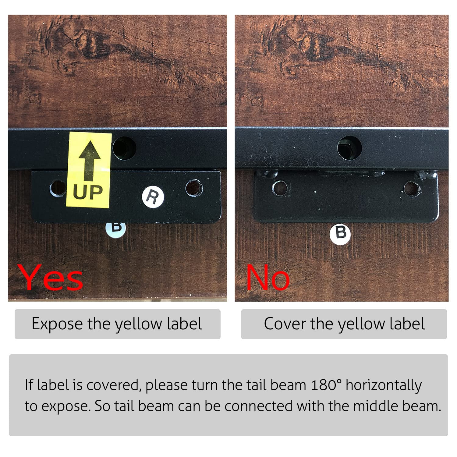 Sha Cerlin 14 Inch King Size Metal Platform Bed Frame With Wooden Headboard And Footboard, Mattress Foundation, No Box Spring Needed, Large Under Bed Storage, Mahogany