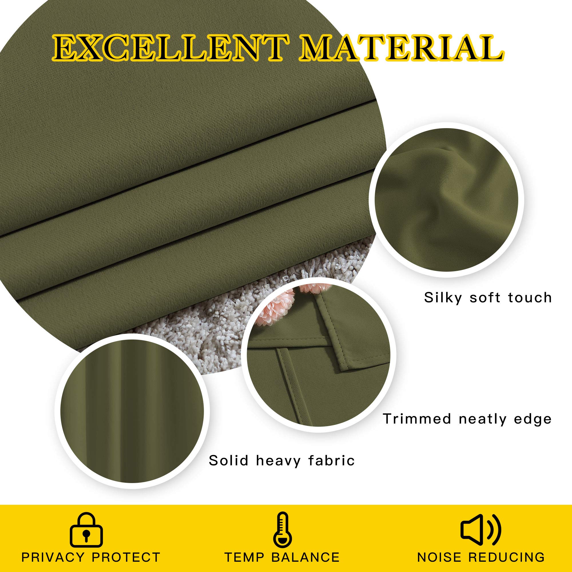 Nicetown Blackout Curtains For Living Room - Functional Blackout Curtains/Panels For Bedroom, Window Decoration, Privacy Assured