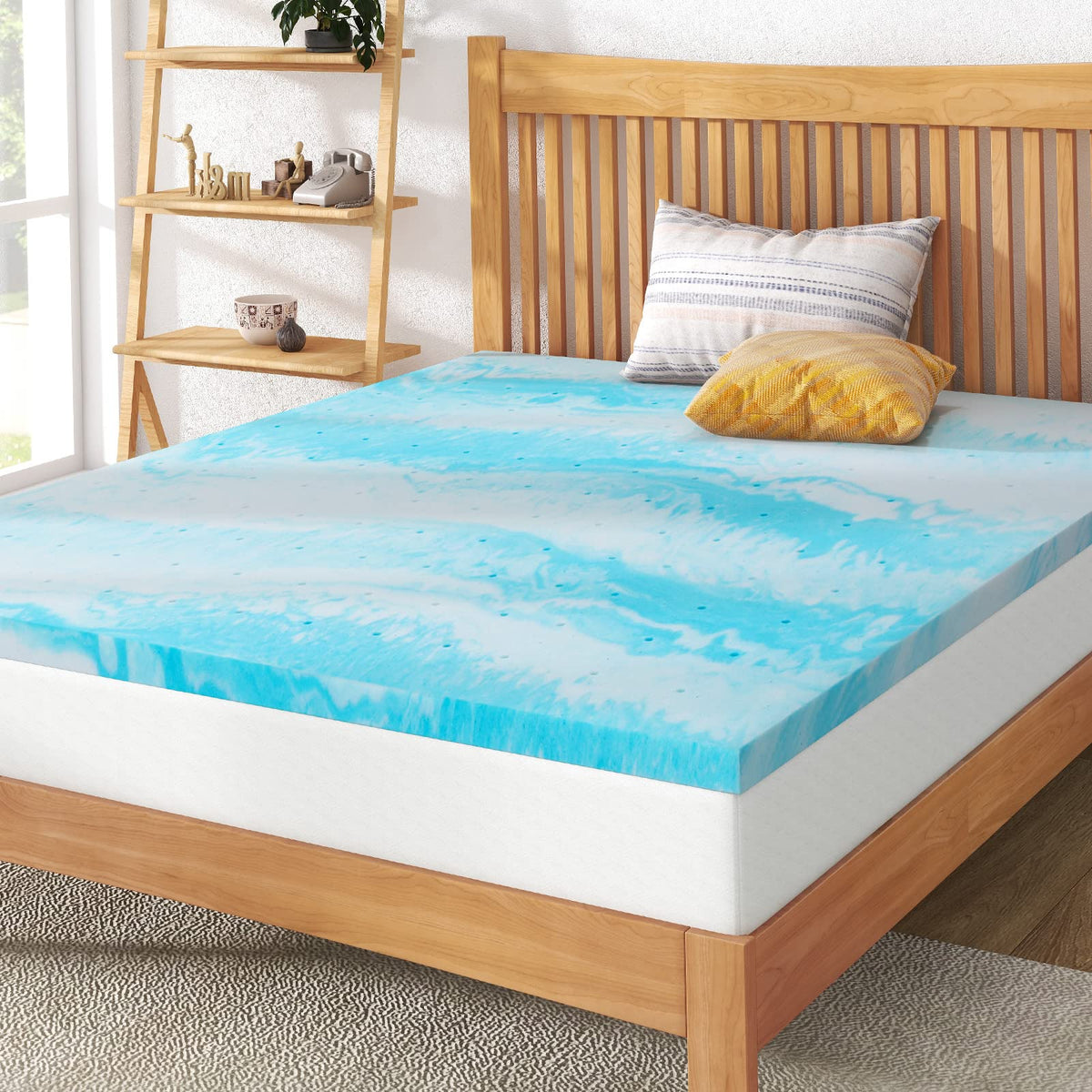 Mattress Topper Twin, 2 Inch Gel Memory Foam Mattress Topper, Certipur-Us Certified