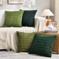 Fancy Homi Set Of 4 Green Spring Boho Decorative Throw Pillow Covers 18X18 Inch For Couch Bed Sofa, Aesthetic Modern Bohemian Ro