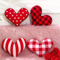 Menkxi 4 Pieces Heart Shaped Valentine's Day Pillows Vintage Soft Throw Pillows Valentine's Day Gift for Mom Sister, 12 x 11 Inc