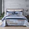 SahSahCasa Quilt Queen Size, Queen Quilt Set, 100% Cotton Queen Quilt Bedding Set Bedspreads, Farmhouse Reversible Patchwork Lig