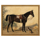 ARPEOTCY Framed Canvas Horse Wall Art, Horse Art Print for Home Decor, Rustic Farmhouse Country Wall Decor for Living Room, Bedr
