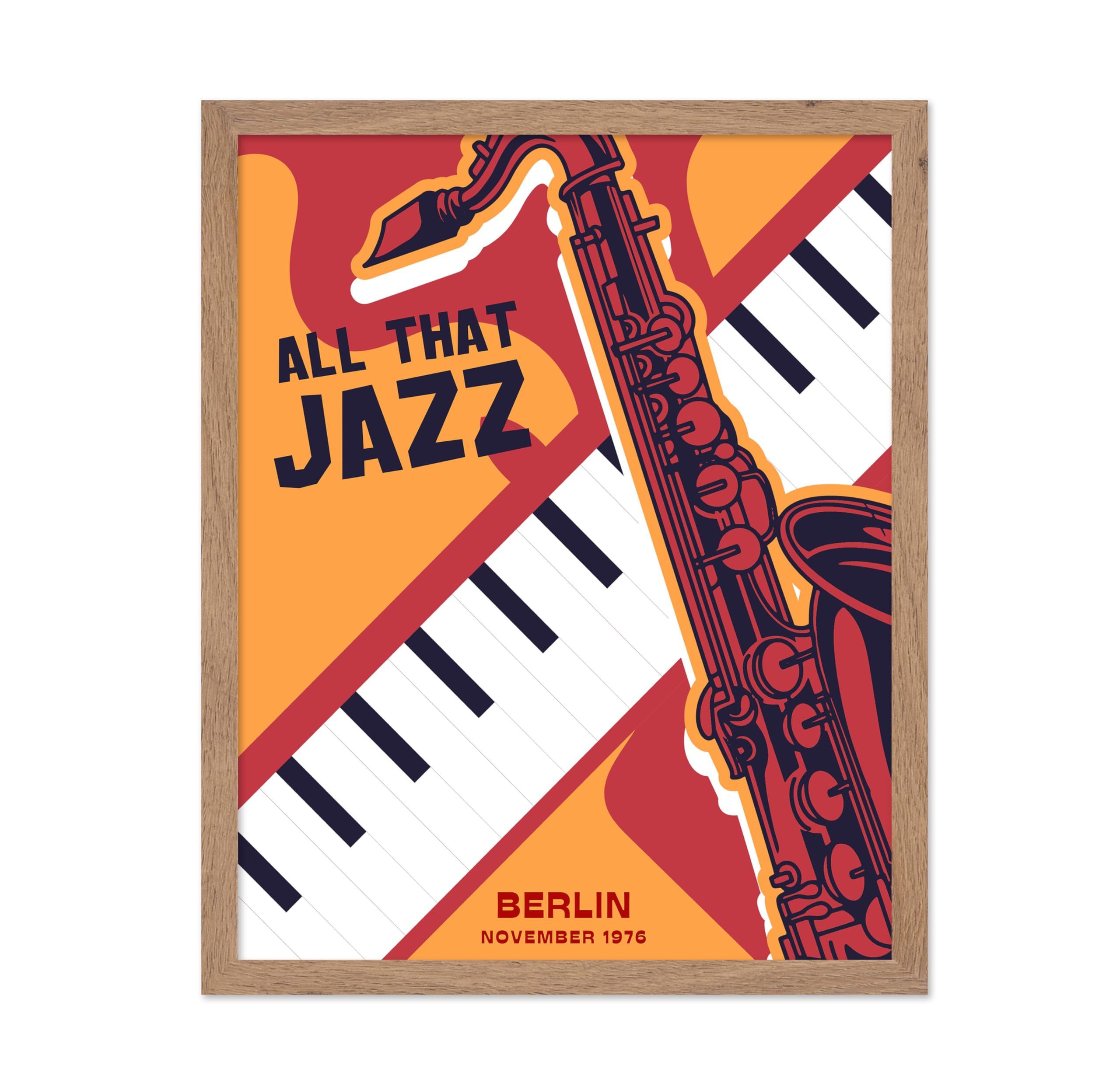 Poster Master Vintage All that Jazz Poster - Retro Berlin Jazz Festival Print - All That Jazz Art - Music Art - Gift for Him, He