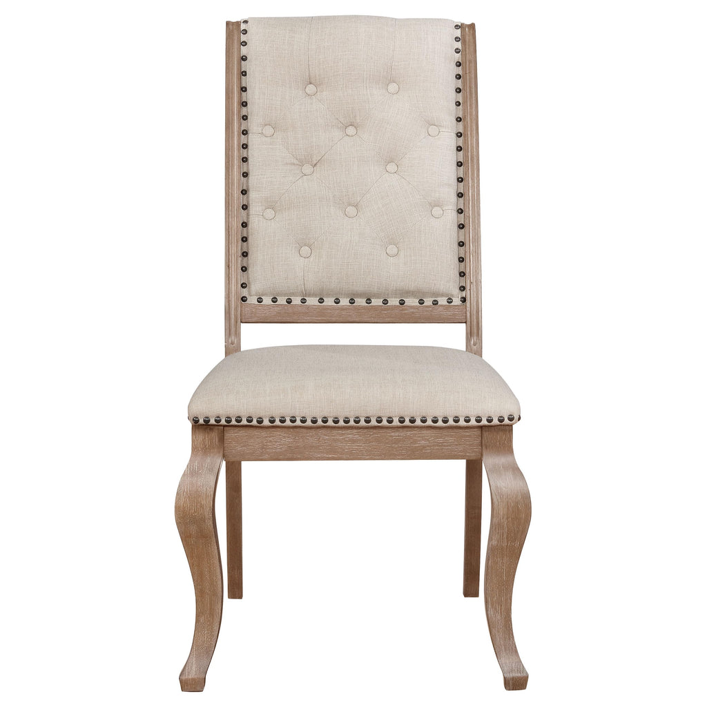 Coaster Home Furnishings Brockway Upholstered Dining Chair Barley Brown (Set of 2)