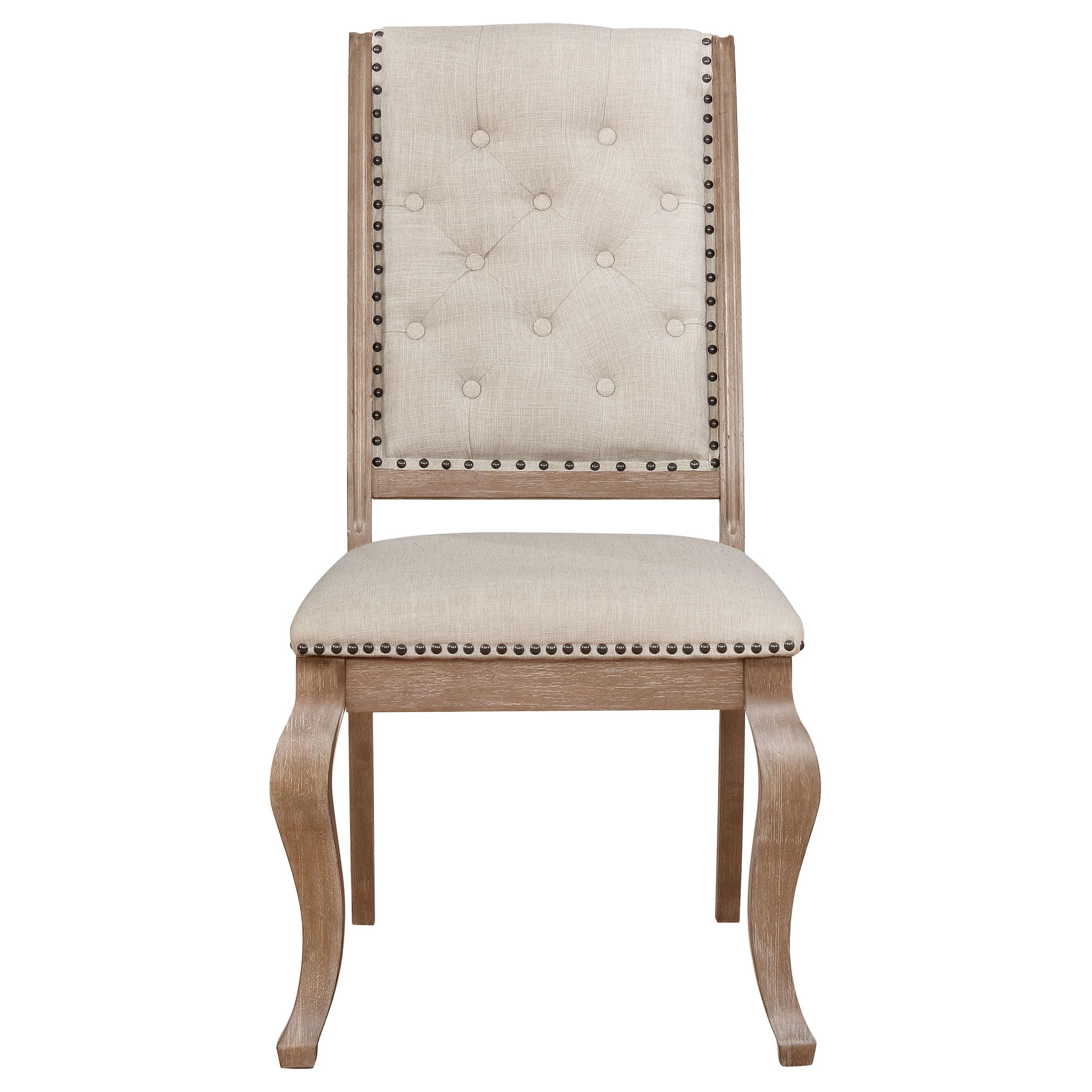 Coaster Home Furnishings Brockway Upholstered Dining Chair Barley Brown (Set of 2)