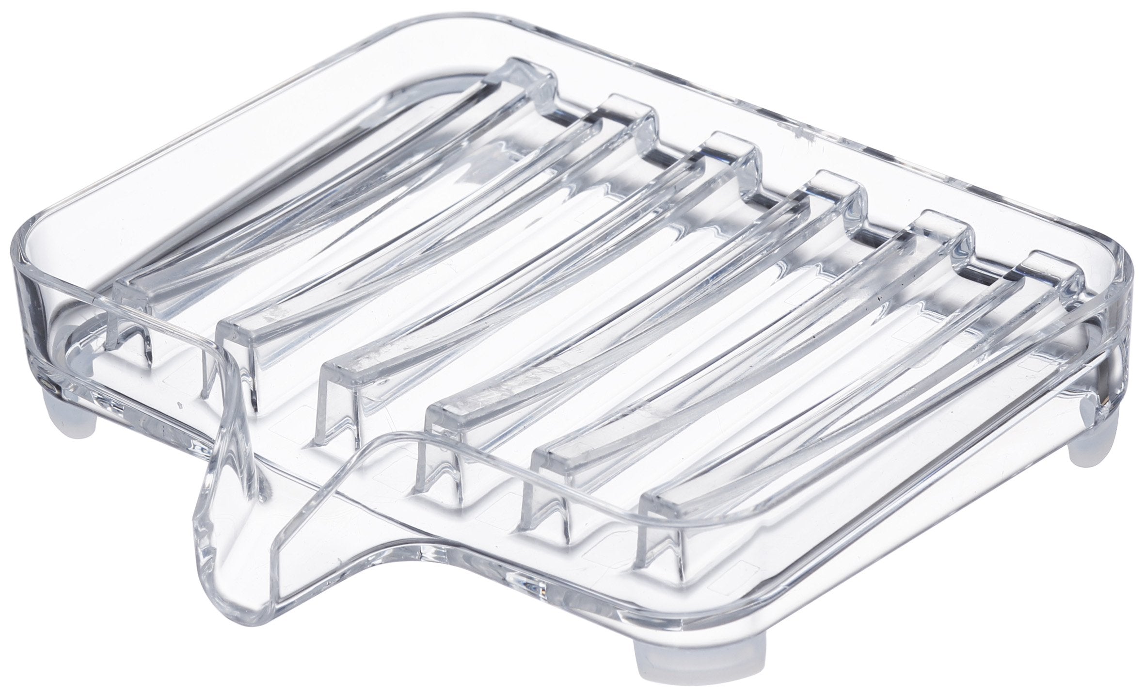 Yamazaki Home Self-Draining Tray-Sink Counter Holder Acrylic | Soap Dish, One Size, Clear