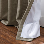 Twopages Dim Grey Linen Pinch Pleat Drape For Dining Room, Room Darkening Light Filtering Double Layer Lined Curtain Window Trea