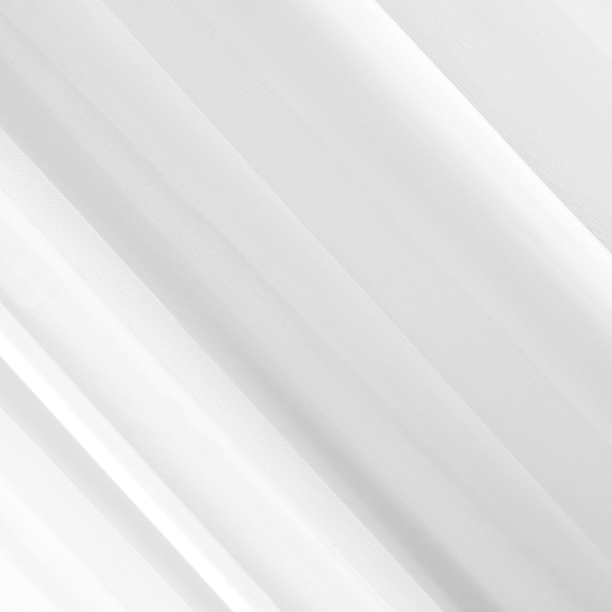 No. 918 Emily Sheer Voile Rod Pocket Door Sidelight Curtain Panel, 28'' X 72'', White