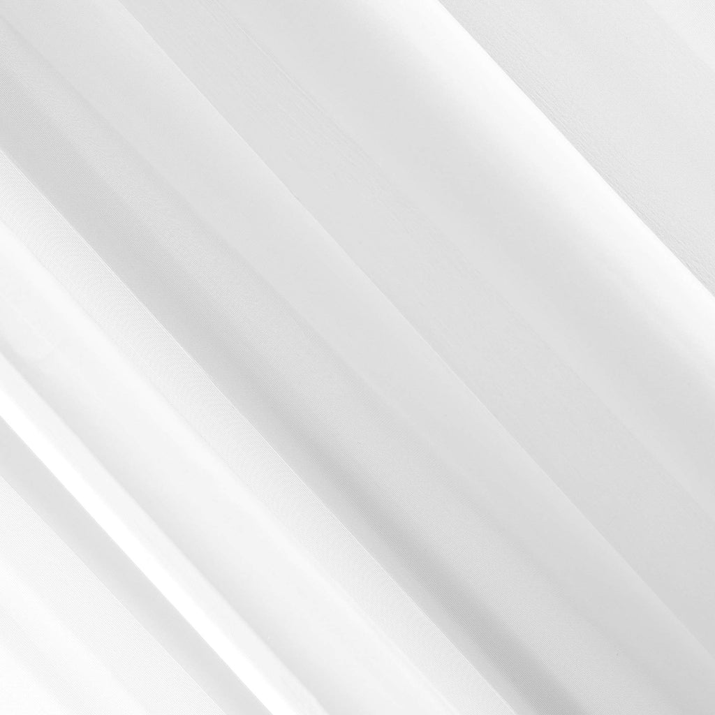 No. 918 Emily Sheer Voile Rod Pocket Door Sidelight Curtain Panel, 28'' X 72'', White