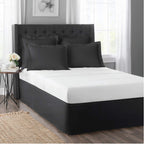 Today? Home Classic Tailored Bed Skirt Dust Ruffle, Cotton Blend Design, 14' Drop Length, California King, Grey