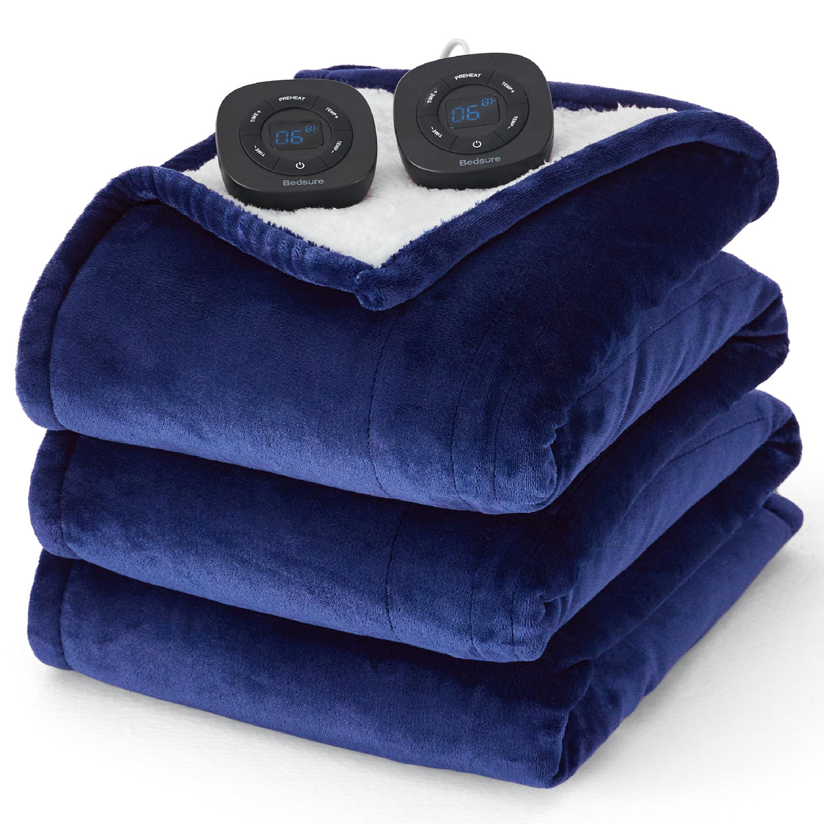 Bedsure Electric Blanket King Size - Dual Control Heated Blanket King With 10 Heat Settings, Heating Blanket With 10 Time Settin