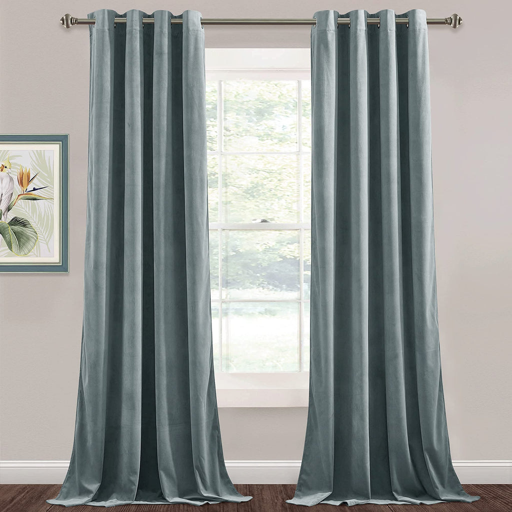 Stangh Velvet Curtains 96 Inches Long - Elegant Decor Home Office Curtain Panels Privacy Assured & Block Out Sunlight For French
