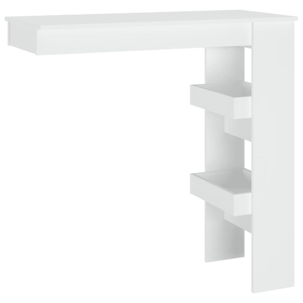 vidaXL Wall Bar Table White 40.2''x17.7''x40.7'' Engineered Wood