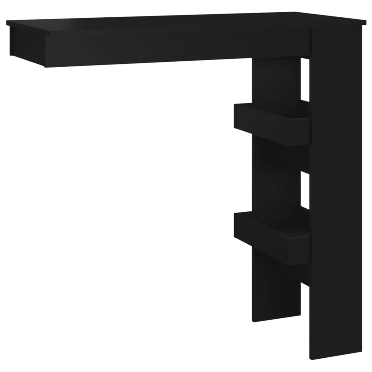 vidaXL Wall Bar Table Black 40.2''x17.7''x40.7'' Engineered Wood