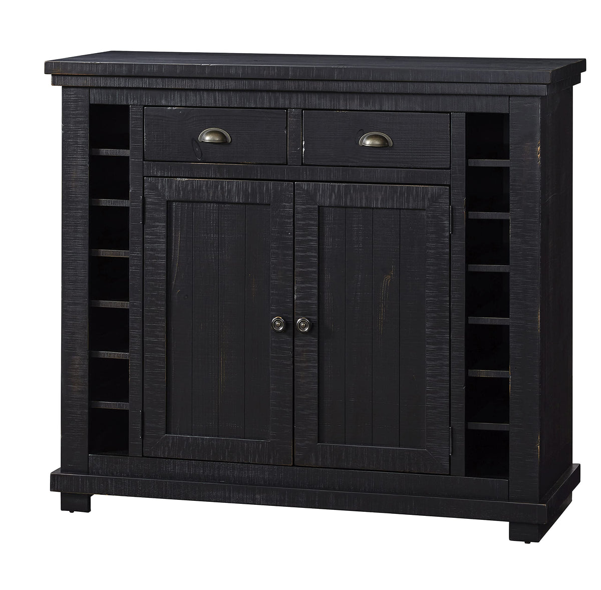 Progressive Furniture Willow Server, Distressed Black