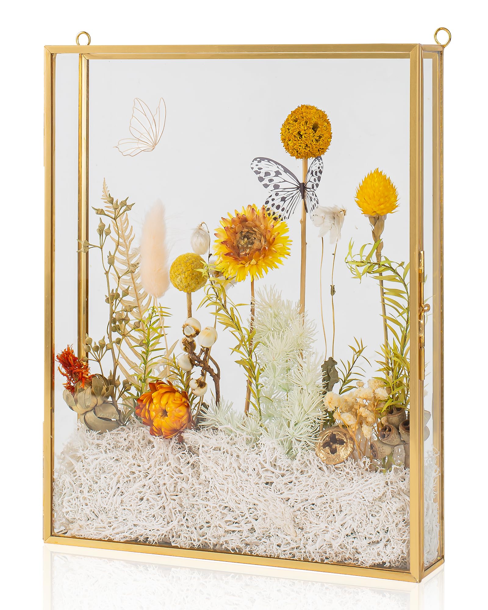 Shadow Box Frame 8x10, Deep Glass Shadow Box Display Case, 3D Shadow Boxes Picture Frame for DIY Wedding Dried Flowers, Memories