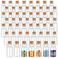 Bokon 100 Packs 10ml Mini Plastic Bottles with Corks Stoppers Small Potion Bottles Tiny Clear Sand Art Bottles Wishing Vial for 