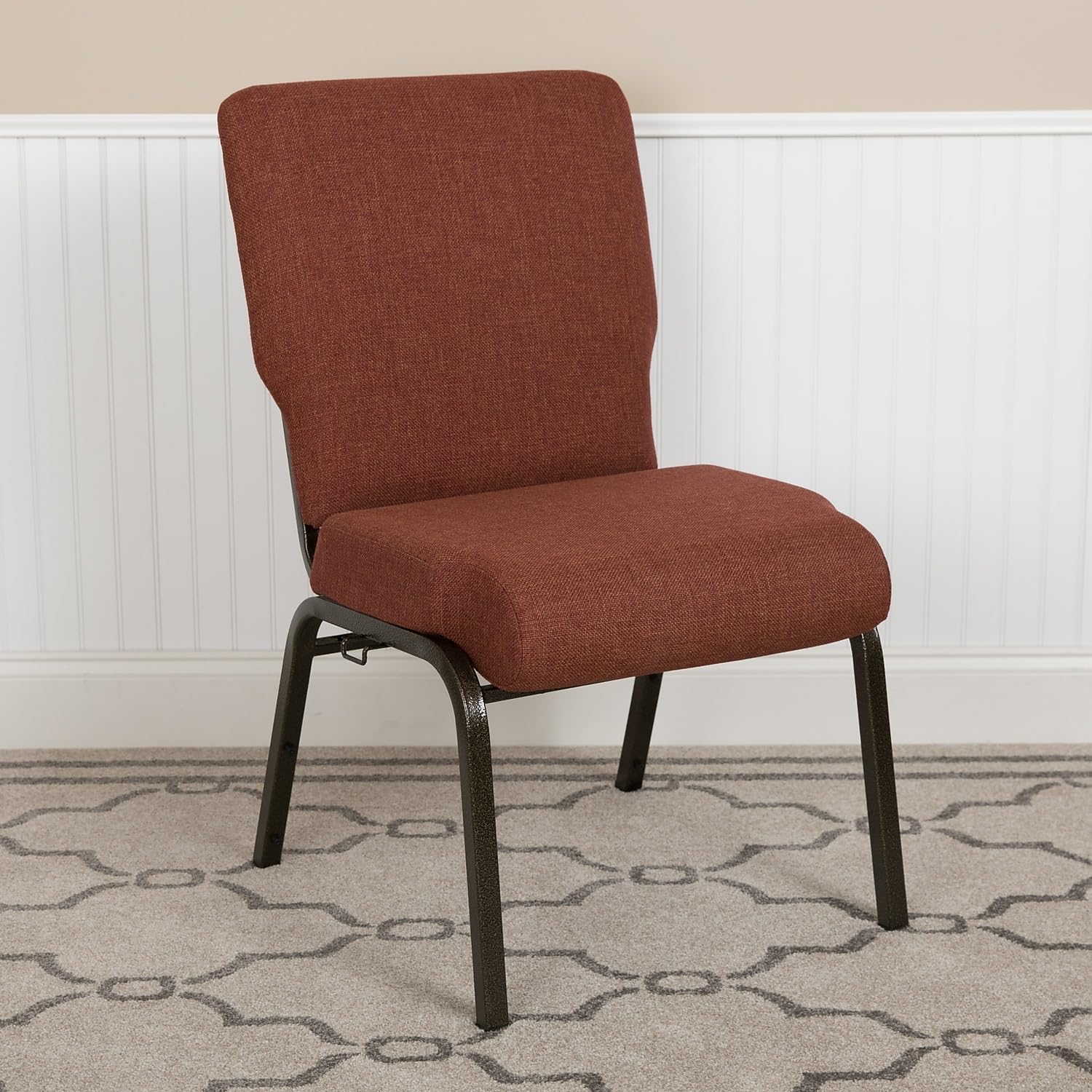 Flash Furniture Advantage 20.5 In. Cinnamon Molded Foam Church Chair