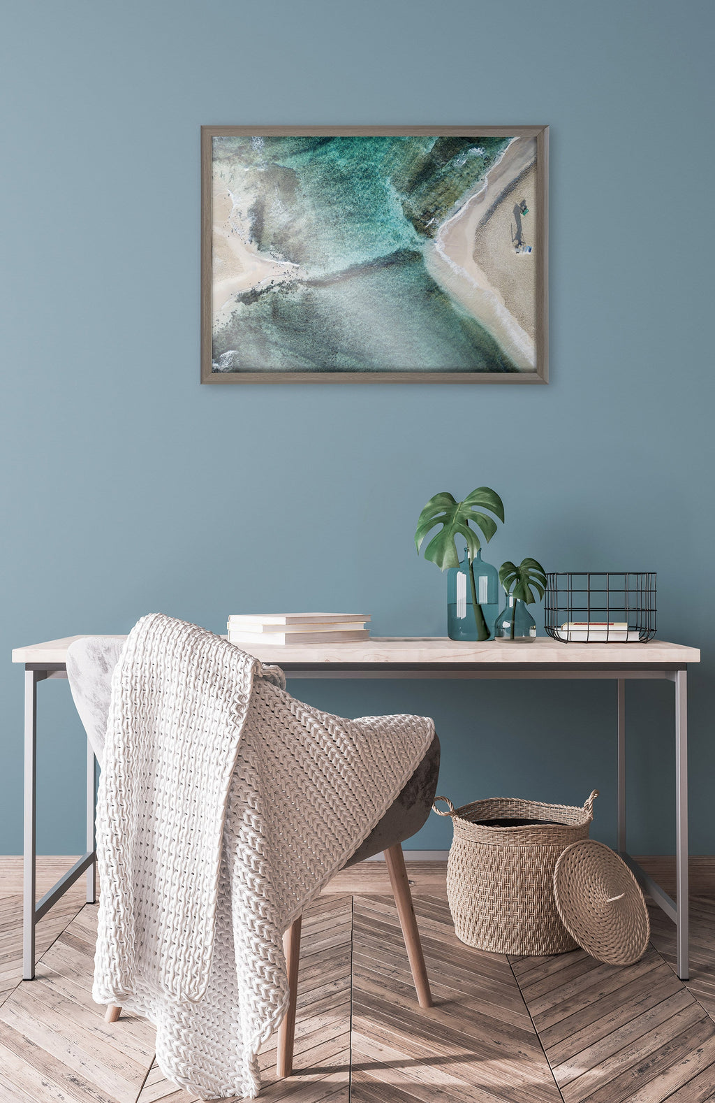 Blake Poipu Beach Framed Printed Art by Rachel Bolgov