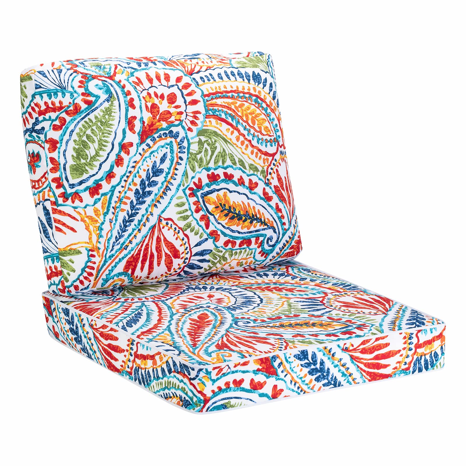 Jmgbird Outdoor Cushion Tufted Pillow, Deep Seat Outdoor Chair Cushion Set 22'X22' Patio Cushions For Outdoor Furniture