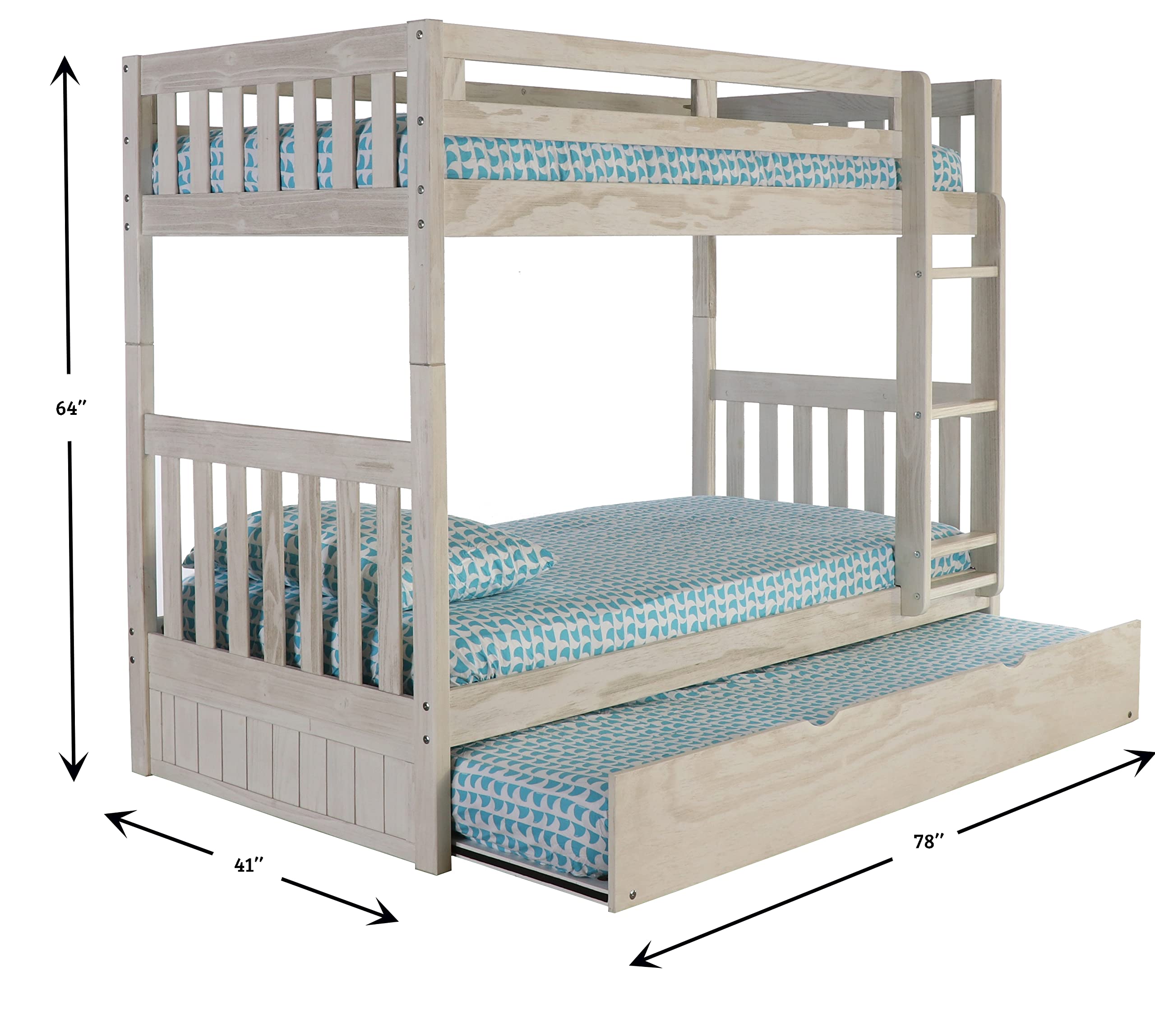 American Furniture Classics Solid Pine Adjustable Bunk Bed