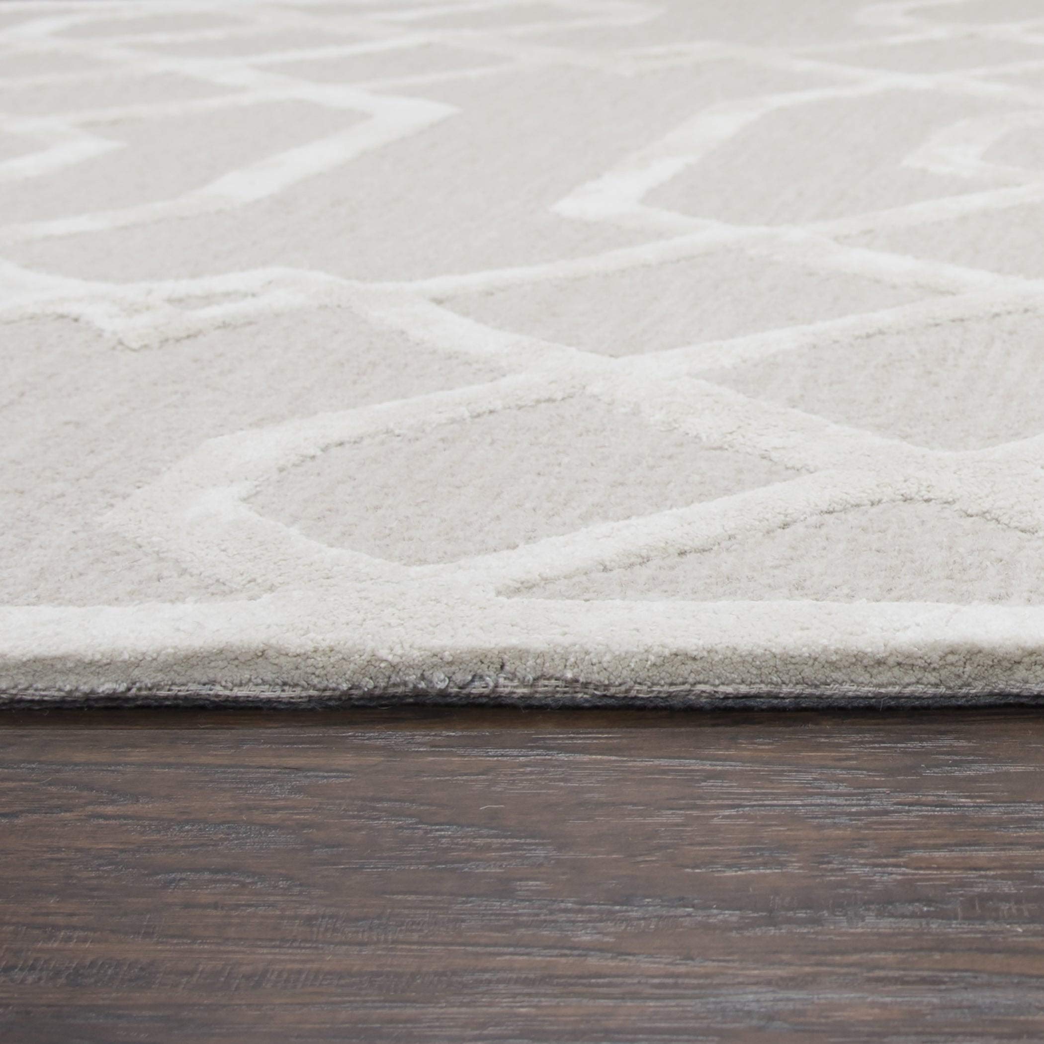 Rizzy Home Alora Decor Madison 5' X 8' Trellis Beige/Ivory Hand-Tufted Area Rug