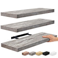 Sorbus Floating Shelves for Wall - 24 Inch Wall Shelves for Bedroom, Kitchen Decor, Bathroom Shelves - 3 Gray Floating Shelves f