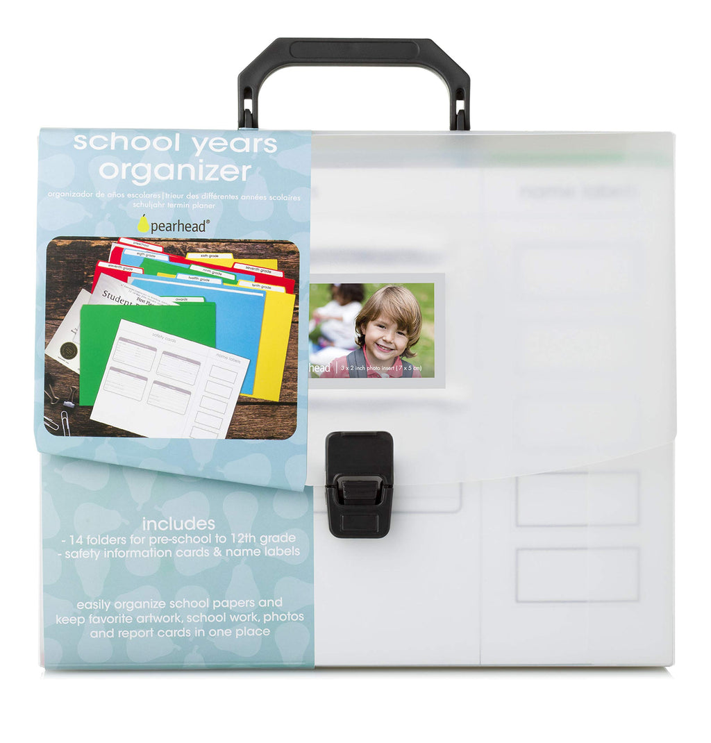 Pearhead School Years Organizer, Childrens School Highlights and Accomplishments Binder for Parents, File Keeper for Kids, Schoo