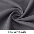 Homeideas 100% Blackout French Door Curtains, Privacy Door Curtains For Window, 26 X 40 Inch Room Darkening Blinds, Thermal Insulated Window Shades For Bedroom, 1 Panel, Grey