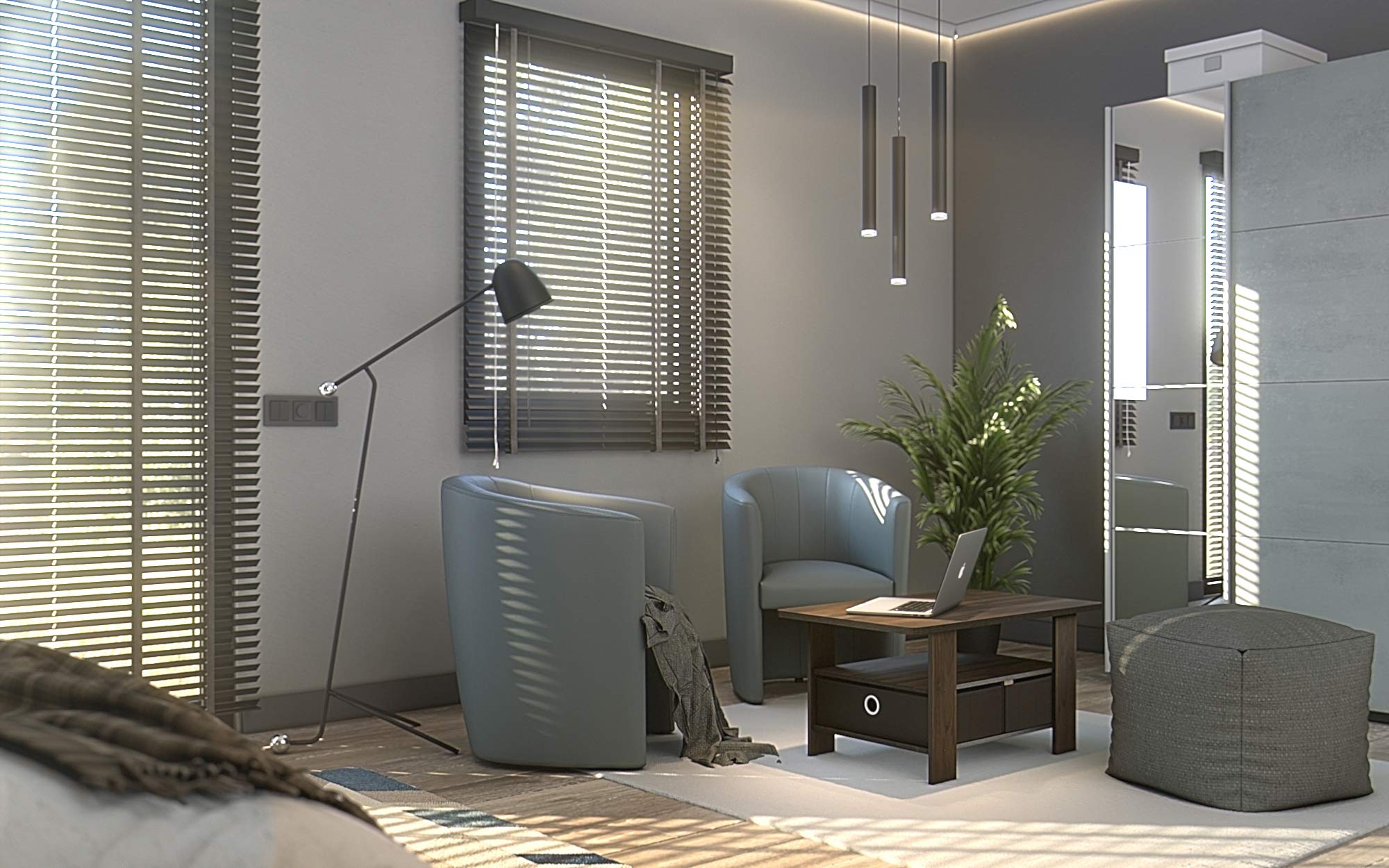 Furinno Andrey Coffee Table With Bin Drawer, Columbia Walnut/Dark Brown