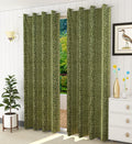 K 2 6 Honey Traders Polyresin Floral Grommet Semi Sheer Curtains Eyelet Curtain (Green, Door7Ft, Grommet Curtainss, Eyelet, Was