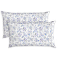 Elegant Comfort Ultra Soft Set Of 2 Floral Print Pillowcases - 1500 Premium Hotel Quality Microfiber, Soft And Smooth Envelope Closure 2-Piece Pillow Covers - King, Paisley Indigo