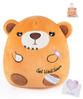Leyoha Get Well Soon Gift Bear - Teddy Bear Stuffed Animals With Band-Aid, Kids' Pillow Cushion, Gifts For Patient Girls Boys, L