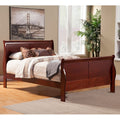 Alpine Furniture Louis Philippe II Sleigh Bed, California King Size