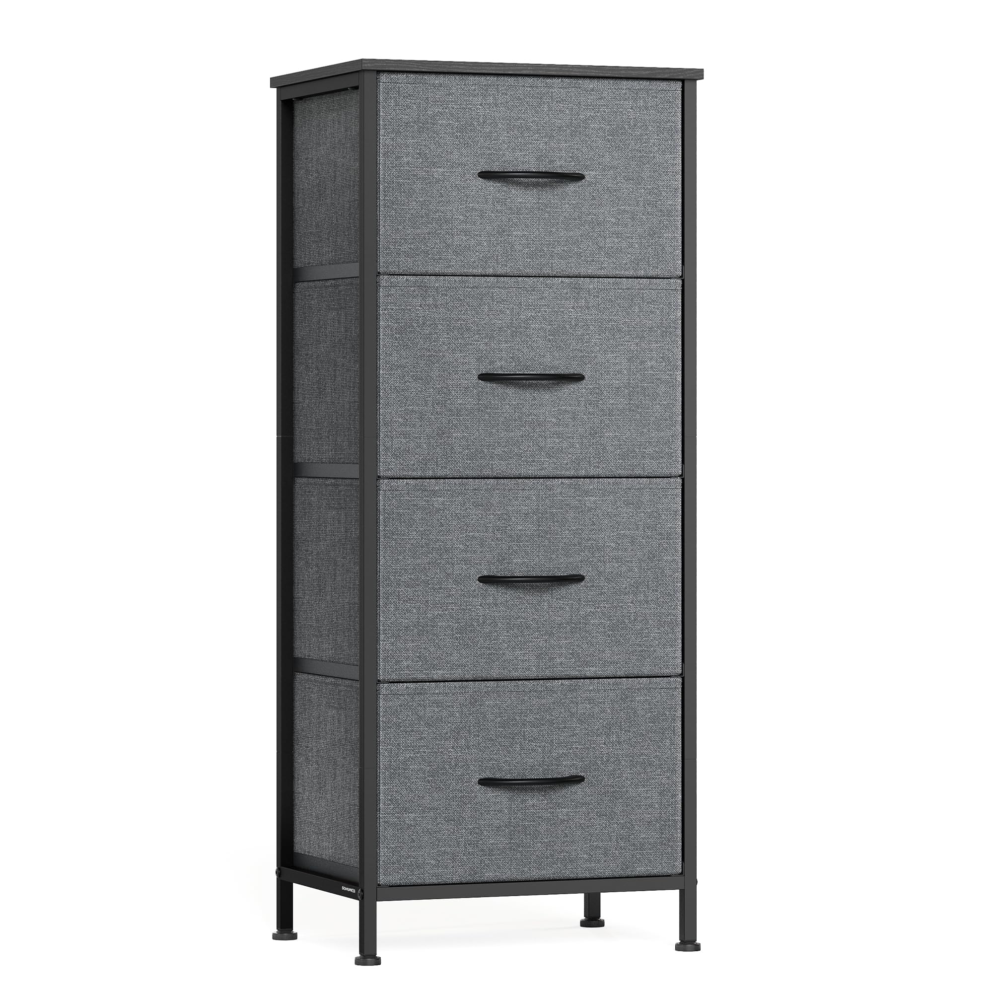 SONGMICS BELLAH Collection - Dresser for Bedroom, Chest of Drawers, Storage Organizer Unit, Closet, Entryway, Steel, 4 Drawers, 