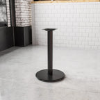 Flash Furniture Beverly 18" Round Restaurant Table Base with 3" Diameter Table Height Column, Commercial Cast Iron Restaurant Round Table Base, Black