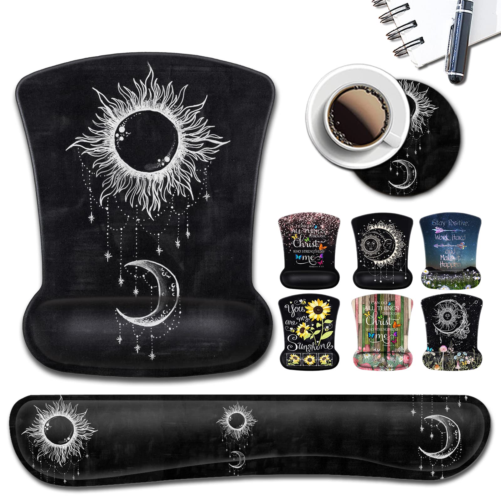 Mouse Pad Wrist Rest Support Gel, With Non Slip Rubber Base Memory Foam Keyboard Wrist Rest Pad For Laptop Computer Home Office