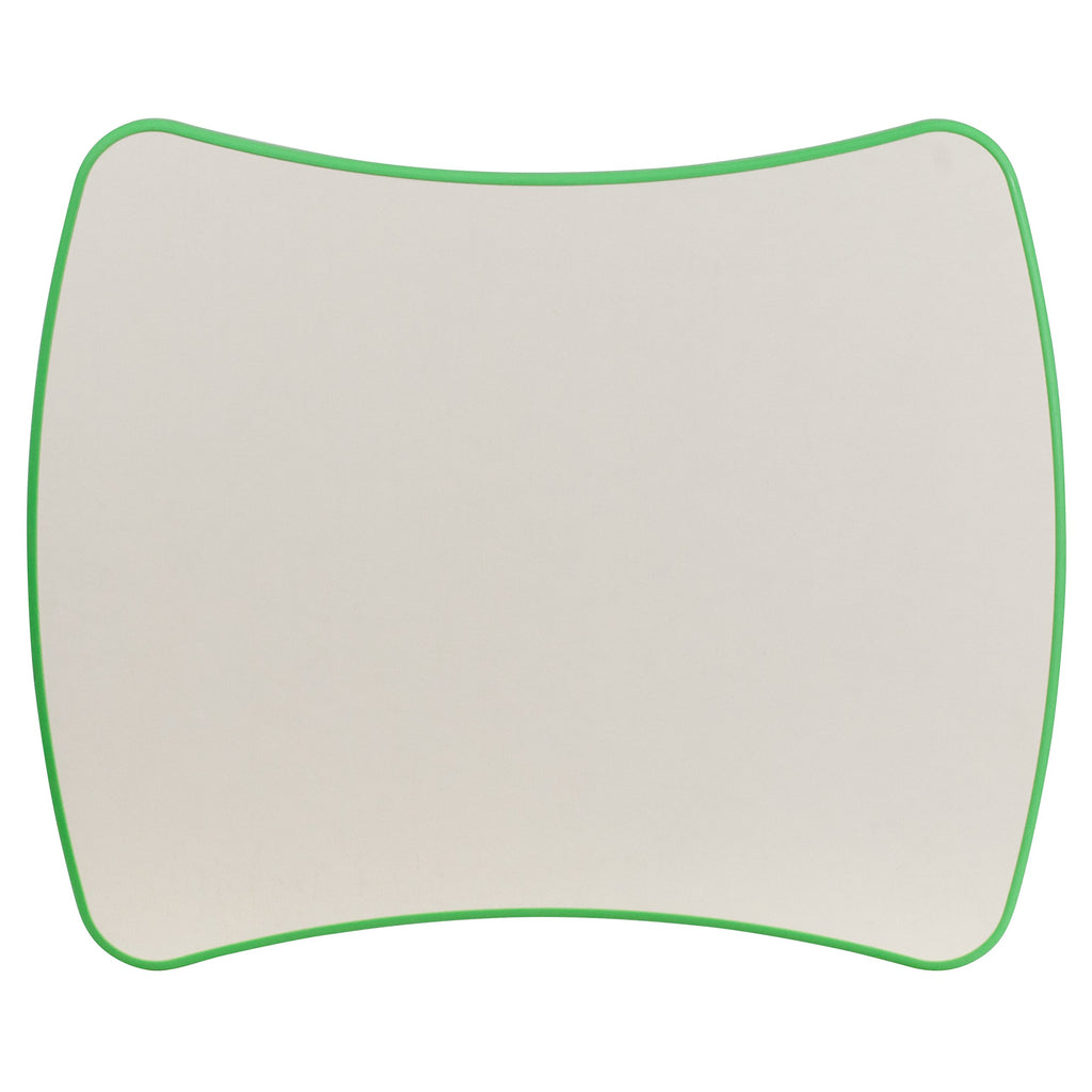 Flash Furniture Wren 21.875''W X 26.625''L Rectangular Green Plastic Height Adjustable Activity Table With Grey Top
