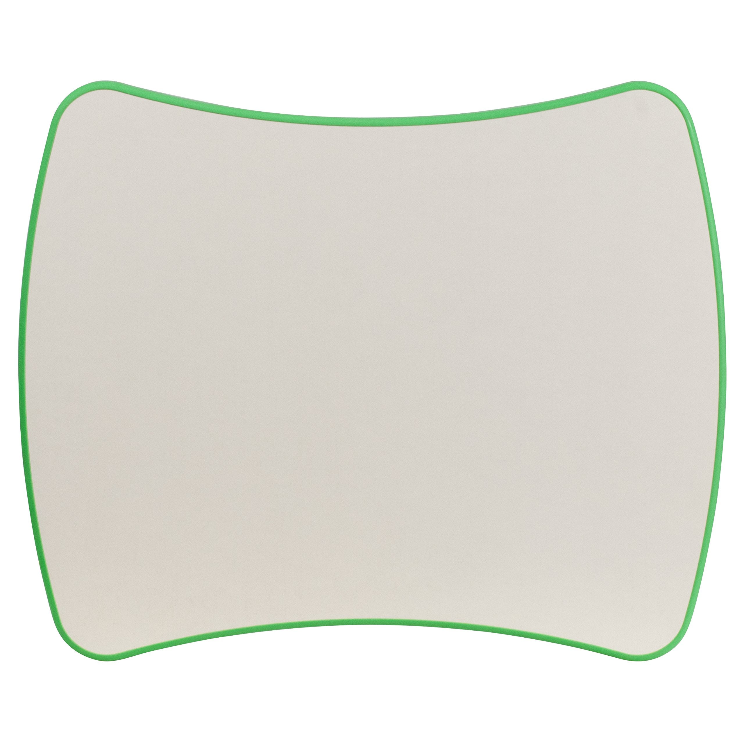 Flash Furniture Wren 21.875''W X 26.625''L Rectangular Green Plastic Height Adjustable Activity Table With Grey Top