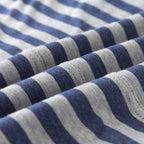 H Household Pillowcases, 100% Cotton Jersey Knit, Soft And Cozy, Wrinkle, Stain Resistant With Envelope Closure (Dark Blue Strip