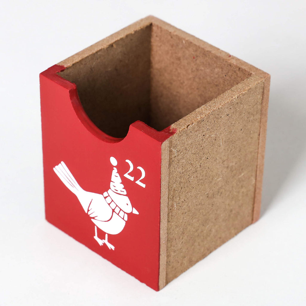 Brubaker Reusable Wooden Advent Calendar To Fill - Red Christmas Book With 24 Doors - Diy Christmas Calendar 8.27 X 3.54 X 11.81